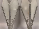 pair of art deco silver plated wall sconces