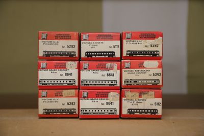 a lot of red boxes stacked on top of each other