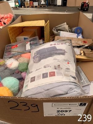 a box full of yarn and other items in the store