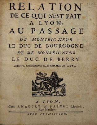 [COLONIA (Dominique de)]. Relation de ce qui s'est fait à Ly…