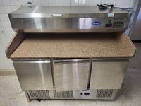 ATOSA marbre à pizza en inox, plateau à granit rose, ouvrant…
