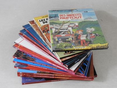 SPIROU ET FANTASIO. Ensemble de 15 titres de cette série, la…