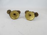 pair of antique brass candlesticks