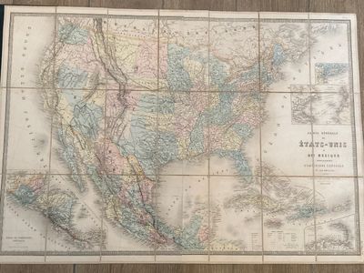 ANDRIVEAU-GOUJON: Carte générale des Etats-Unis et du Mexiqu…
