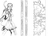 l'image d'un dessin d'une femme en robe longue