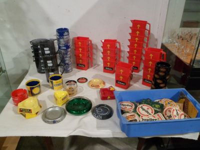 a table that has many different items on it