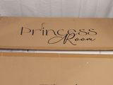 a box that has a sign on it that says princess room