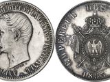 an image of a silver coin with a crown on top of it