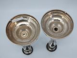 pair of silver plated candlesticks