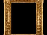 an antique gold frame with a decorative pattern on a black background