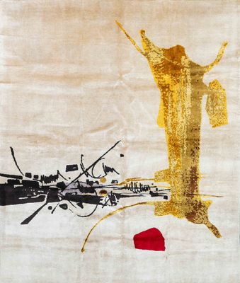 une image représentant un tableau où l'on voit une femme tenant une rose rouge
