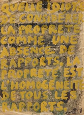 an image of a piece of paper with yellow writing on it