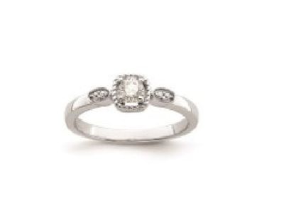 BAGUE EN OR BLANC 18K SERTIE DE DIAMANTS NATURELS D'UN POIDS… - Photo 1