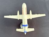 a toy airplane that is sitting on a table