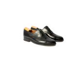 men ' s black derby shoes with laces on the toe