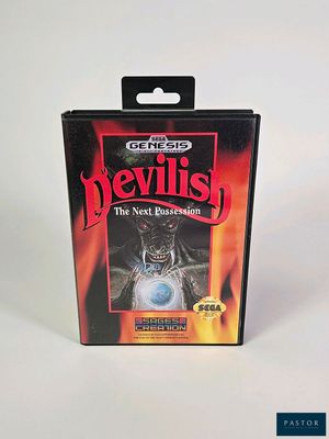 La boîte du jeu de cartes « Devilish » est représentée sur un fond blanc.