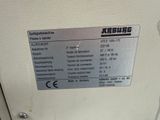 a sign on the door of a machine that is in use