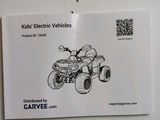 a picture of a sticker with a drawing of a four wheeler
