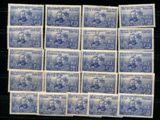 une série de timbres sur lesquels figure l'image d'un homme