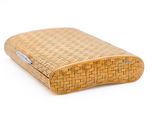 a wooden case that is sitting on a white surface