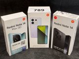three boxes of redmi note 14 and redmi note 14