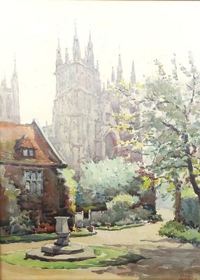 Nicolas MARKOVITCH (1894-1964), "Jardin au pied de la Cathéd… - Photo 1