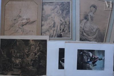 a lot of pictures on the table with pictures on them