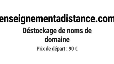 Nom de domaine enseignementadistance.