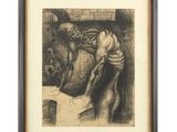 un dessin en noir et blanc représentant un homme tenant la tête d'une femme
