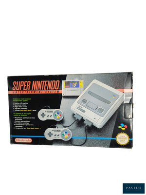 une boîte contenant une console de jeux vidéo