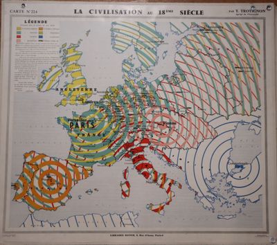 une image représentant une carte de l'Europe sur laquelle figurent de nombreuses lignes différentes