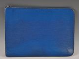 louis vuitton blue epi leather zipped wallet