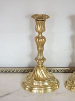 PAIRE DE FLAMBEAUX en bronze doré à motif torse et base chan… (photo 3)