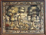 a picture of a tapestry hanging on a wall