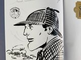 a drawing of a man wearing a hat in a book