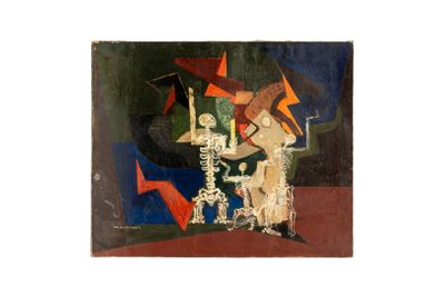 une image représentant un tableau où l'on voit un homme et une femme assis sur une chaise