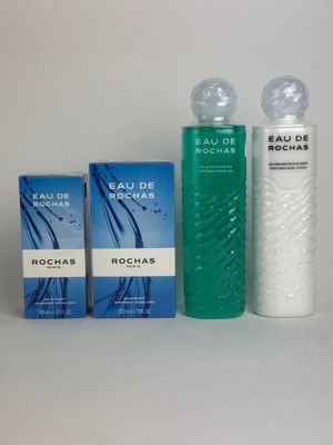three different types of perfumes on a white surface