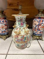 Paire de lampe en porcelaine d'Imari, monture en bronze et v… (photo 4)