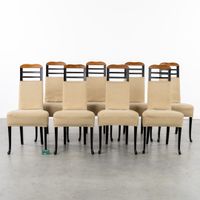 Giorgetti, lot de 8 chaises de salle à manger, bois laqué no… (photo 2)