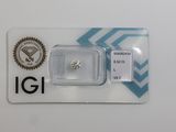 a white diamond in a clear card on a white background
