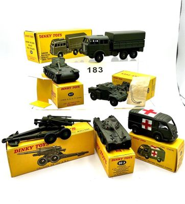 DINKY TOYS – France Réunion de 6 véhicules militaires, de co…