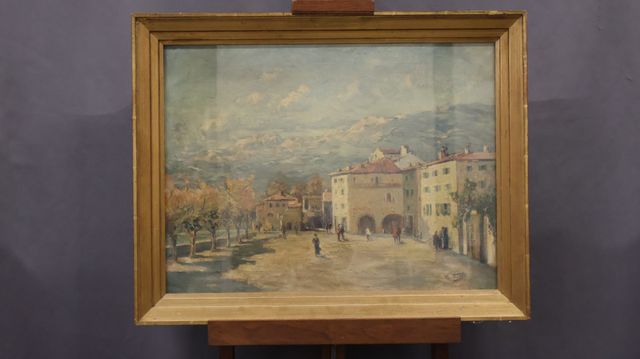William Georges THORNLEY (1857-1935) « Vue de Breuil sur Roya ». ...