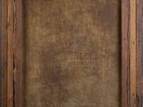 a painting of an old wooden frame hanging on a wall