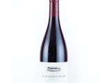 a bottle of red wine on a white background