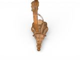 wooden wall sconce with a bird on it ' s back