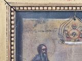 an image of a painting of a man with a beard and a goat