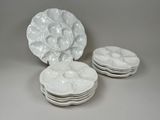 six plates stacked on top of each other on a table