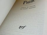 a close up of a book with the title of the book