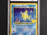 a close up of a card with a pokemon character on it