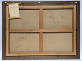 a picture of a wooden frame with a note attached to it